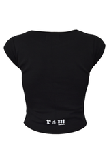 R & M LEATHERS Rated X Baby Tee / Black or Red | distal phalanx
