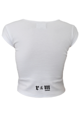 R & M LEATHERS Nasty McFilthy's Baby Tee / White | distal phalanx