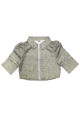 Sophie Wang Puff Sleeve Zip Up / Grey | distal phalanx