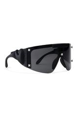 Gem Stud Knotted Sunglasses / Black