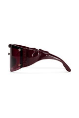 Gem Stud Knotted Sunglasses / Burgundy [LAST ONE]