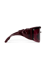 Gem Stud Knotted Sunglasses / Burgundy [LAST ONE]