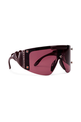 Gem Stud Knotted Sunglasses / Burgundy [LAST ONE]