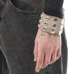 Leather Snap Cuff Bracelet