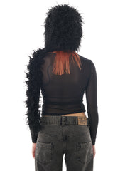 Furry Aviator Hat / Black