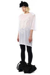 Shoulder Pad Tall Tee / White [LAST ONE]