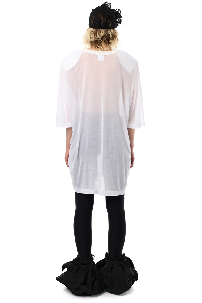 Shoulder Pad Tall Tee / White