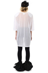 Shoulder Pad Tall Tee / White [LAST ONE]