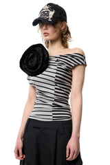 Vaquera Striped Corsage Top | distal phalanx