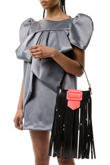 Mini Fringe Bag / Black & Pink [LAST ONE]