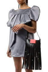 Mini Fringe Bag / Black & Pink [LAST ONE]