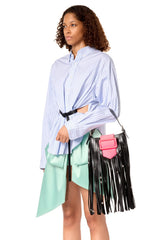 Mini Fringe Bag / Black & Pink [LAST ONE]