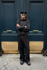 Black Gabardine Beret