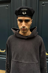 Black Gabardine Beret