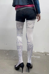 Pixel Lace Tights