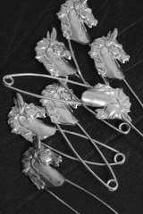 Horse Head Safety Pin