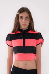 Lucila Safdie Margaret Polo Top / Flo Pink | distal phalanx