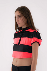 Lucila Safdie Margaret Polo Top / Flo Pink | distal phalanx
