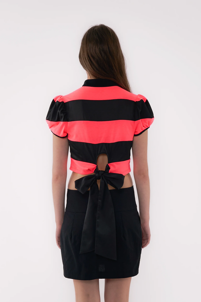 Margaret Polo Top / Flo Pink