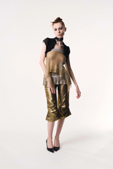 Sophie Wang Capris Trousers / Gold Linen [LAST ONE] | distal phalanx
