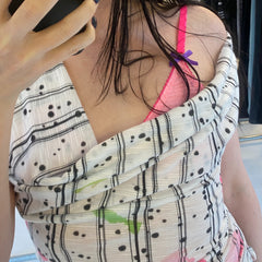 Printed Cowl Neck Top [LAST ONE]