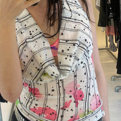 Printed Cowl Neck Top [LAST ONE]
