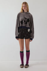 Red Stripe Knee High Socks