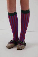 Red Stripe Knee High Socks