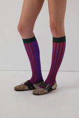 Red Stripe Knee High Socks
