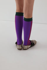 Red Stripe Knee High Socks