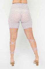 Lace Spiral Leggings / Lilac
