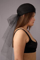 Veiled Crew Hat / Black