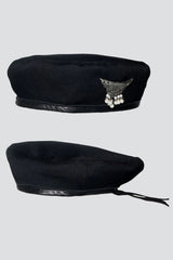Black Gabardine Beret