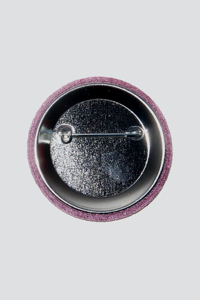 Lavender Velvet Horse Head Button Brooch