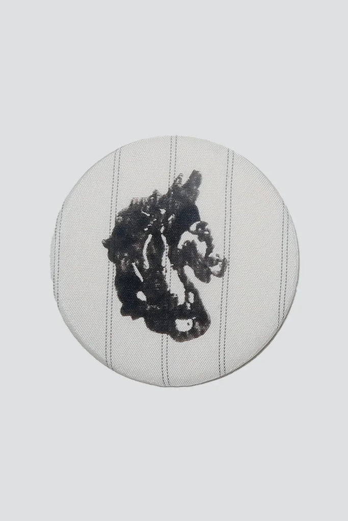 Striped Horse Head Button Brooch