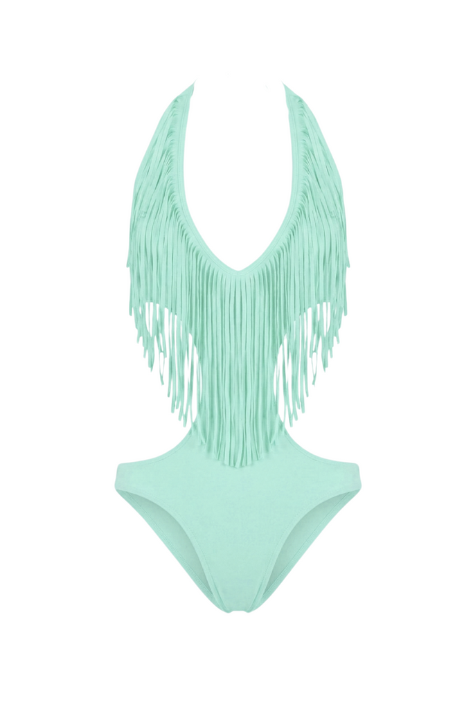 Fringe Bodysuit / Ice