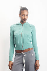 Shrunken Hoodie / Turquoise