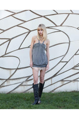 Twist Dress / Mid Grey