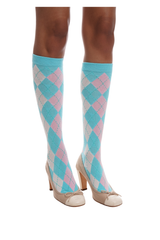 Argyle Socks / Blue & Pink