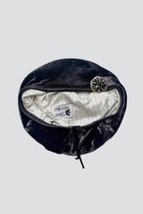 Sun Wash Navy Velvet Beret