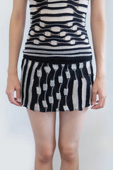 Ripple Skirt / Black or Cream