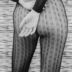 网状紧身连衣裤 / 黑色