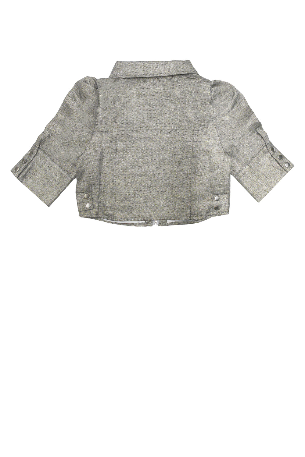 Sophie Wang Puff Sleeve Zip Up / Grey | distal phalanx