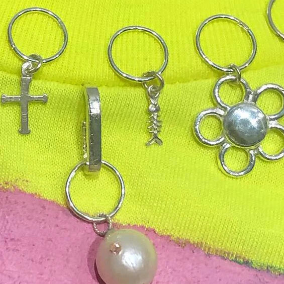 Fish Bone Earring / Silver