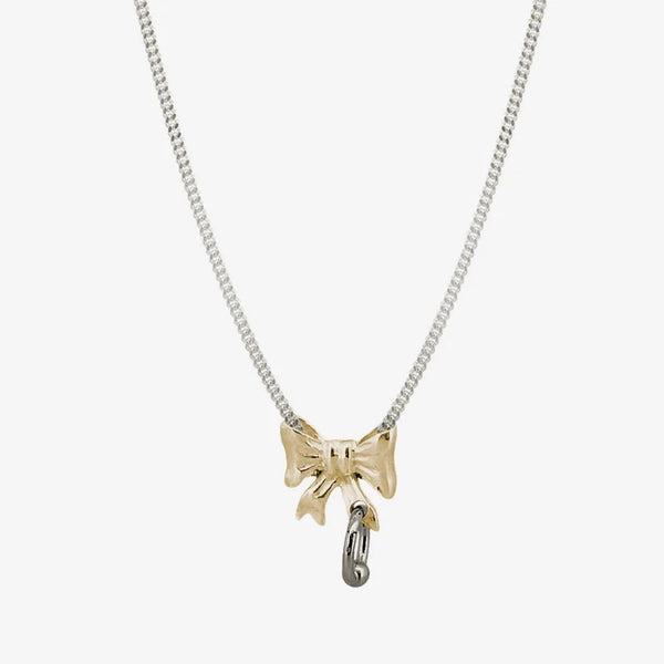 Pierced Baby Bow Necklace / Gold [1 ready to ship]