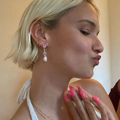 Pocket Pearl Earring / Pink