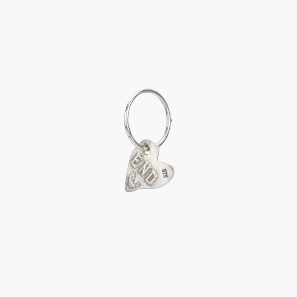 End Heart Earring / Silver [2 ready to ship]