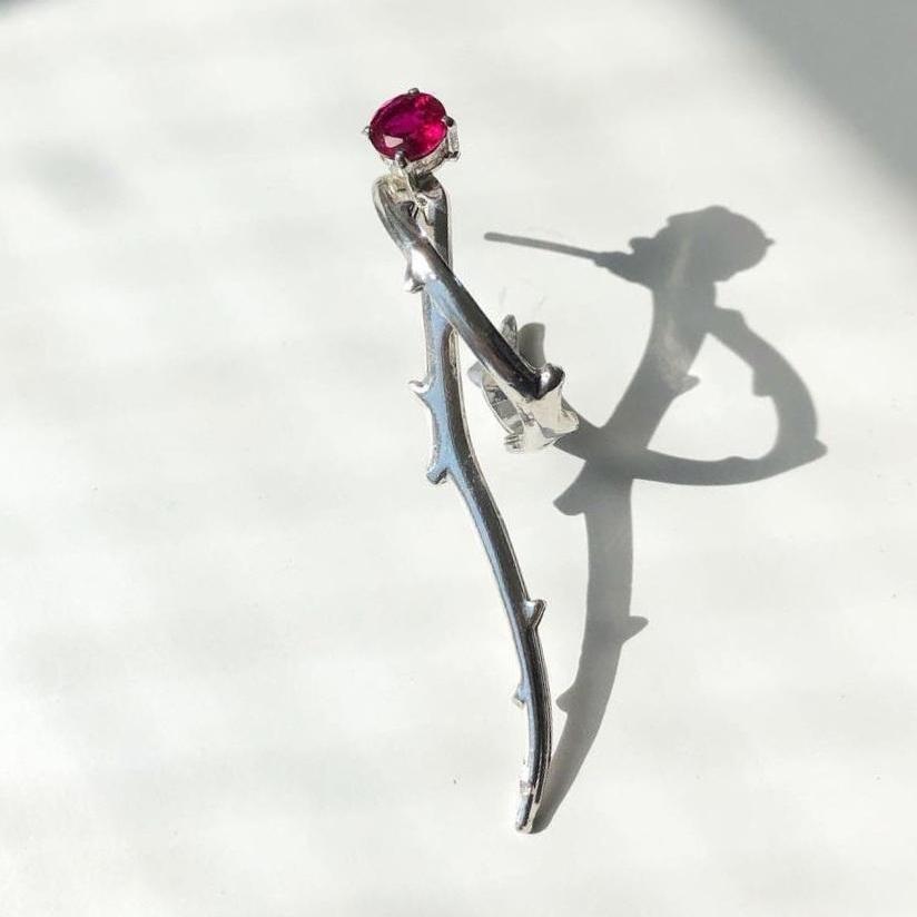 Powersuit Earring / Silver